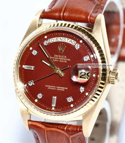 rolex uhr mit lederarmband